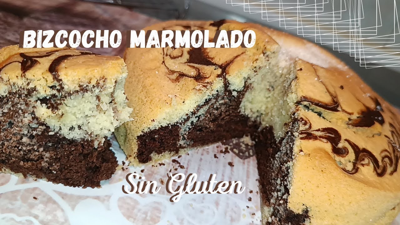 Bizcocho marmolado SIN GLUTEN en freidora de aire -  indicaciones para horno