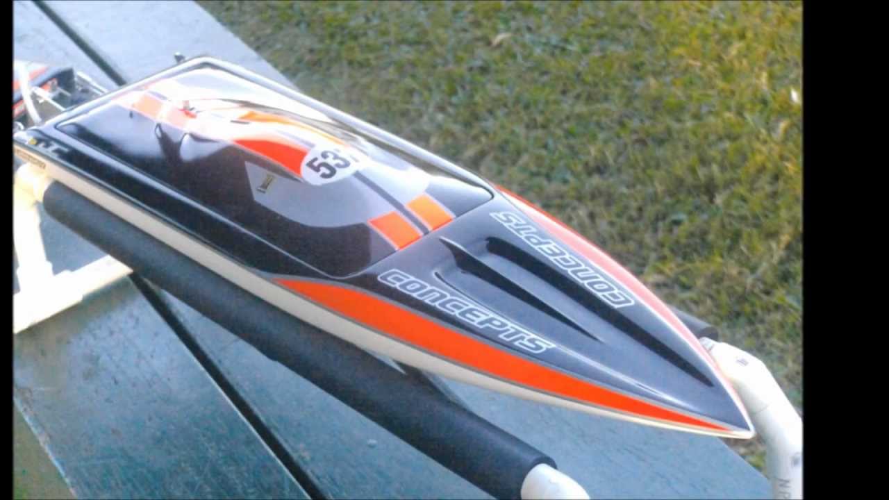 25 HOR ROCKET MONO  MAIDEN  RC FE BOAT STOCK 4s