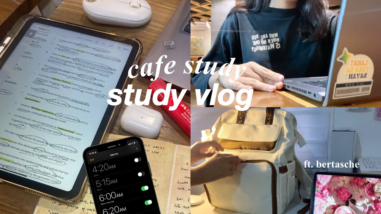 STUDY VLOG: cafe study sessions 🍵📚 waking up at 6AM, productive days, uni vlog