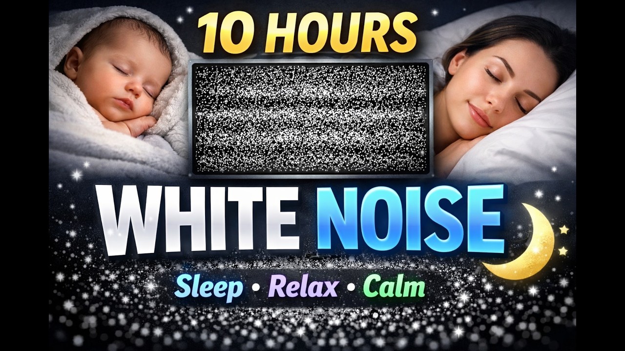😴10 hours pure white noise with black screen — perfect for deep sleep, baby sleep & relaxation.