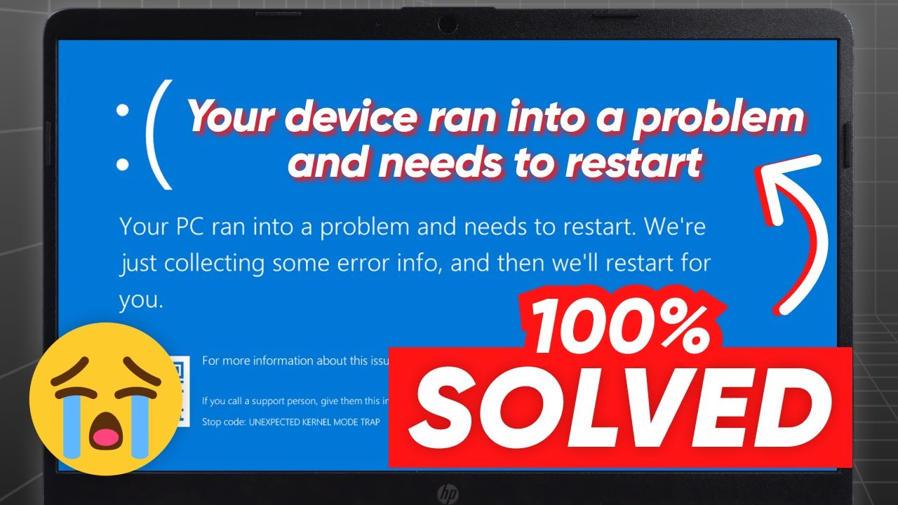 [SOLVED] Your Device Ran Into A Problem And Needs to Restart Fixed☑️Windows 11/10 | 100% Work | 2024
