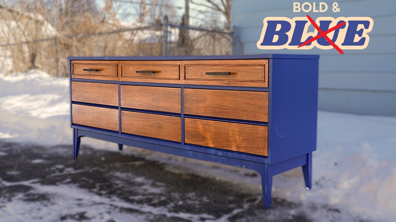 BYE BYE BLUE! Let's strip the paint off this $150 MCM Dixie set