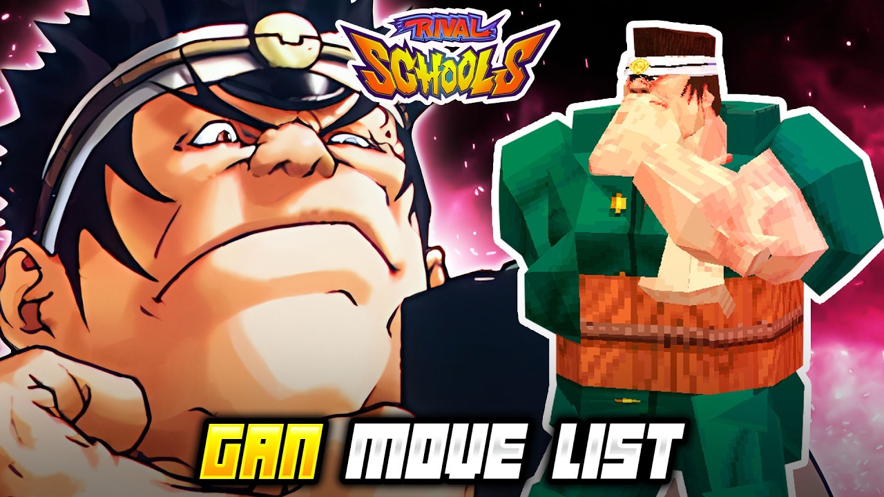 GAN ISURUGI Move List - Rival Schools: United by Fate