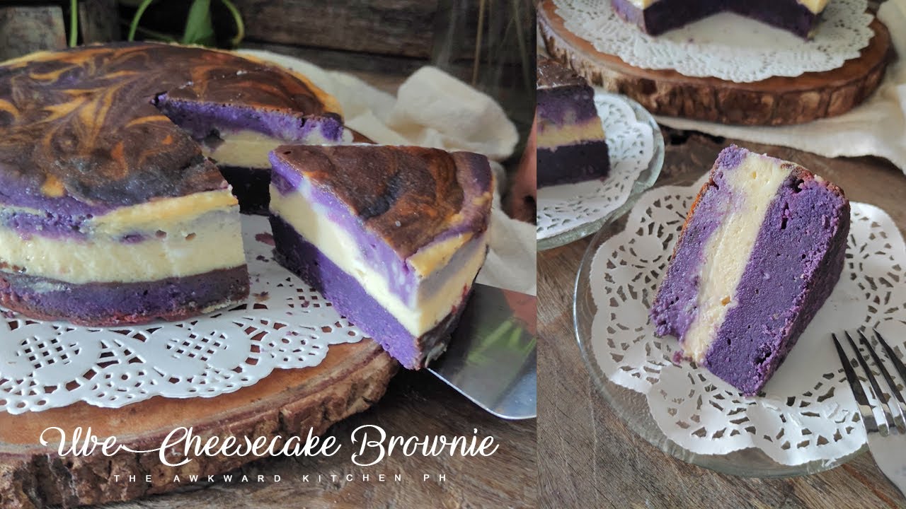 UBE CHEESECAKE BROWNIE | Smooth Ube Cheesecake with Fudgy Ube Brownie Base ❤ Filipino Home Cooking ❤