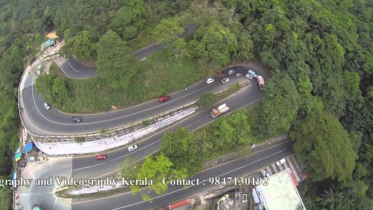 KERALA Thamarassery Churam  Aerial Helicam Video
