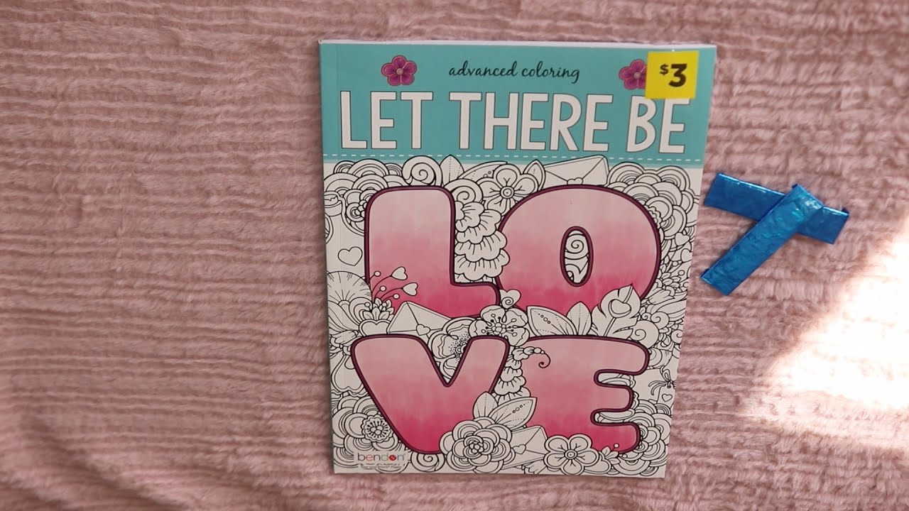Let There Be Love Coloring Book Page Flipping ASMR Chewing Gum