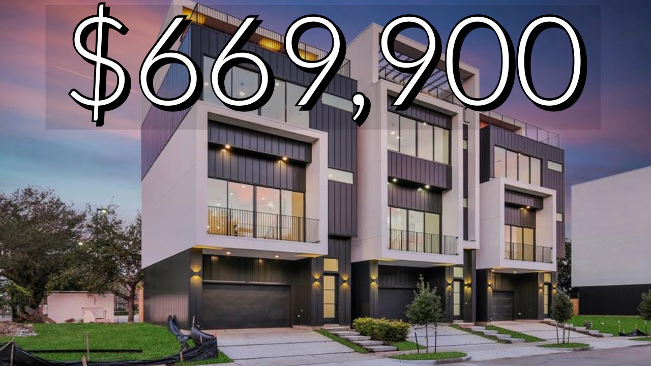 Modern House Tour Inside a $670,000 Townhome with AMAZING VIEWS of HOUSTON TEXAS | TreyFindsTx