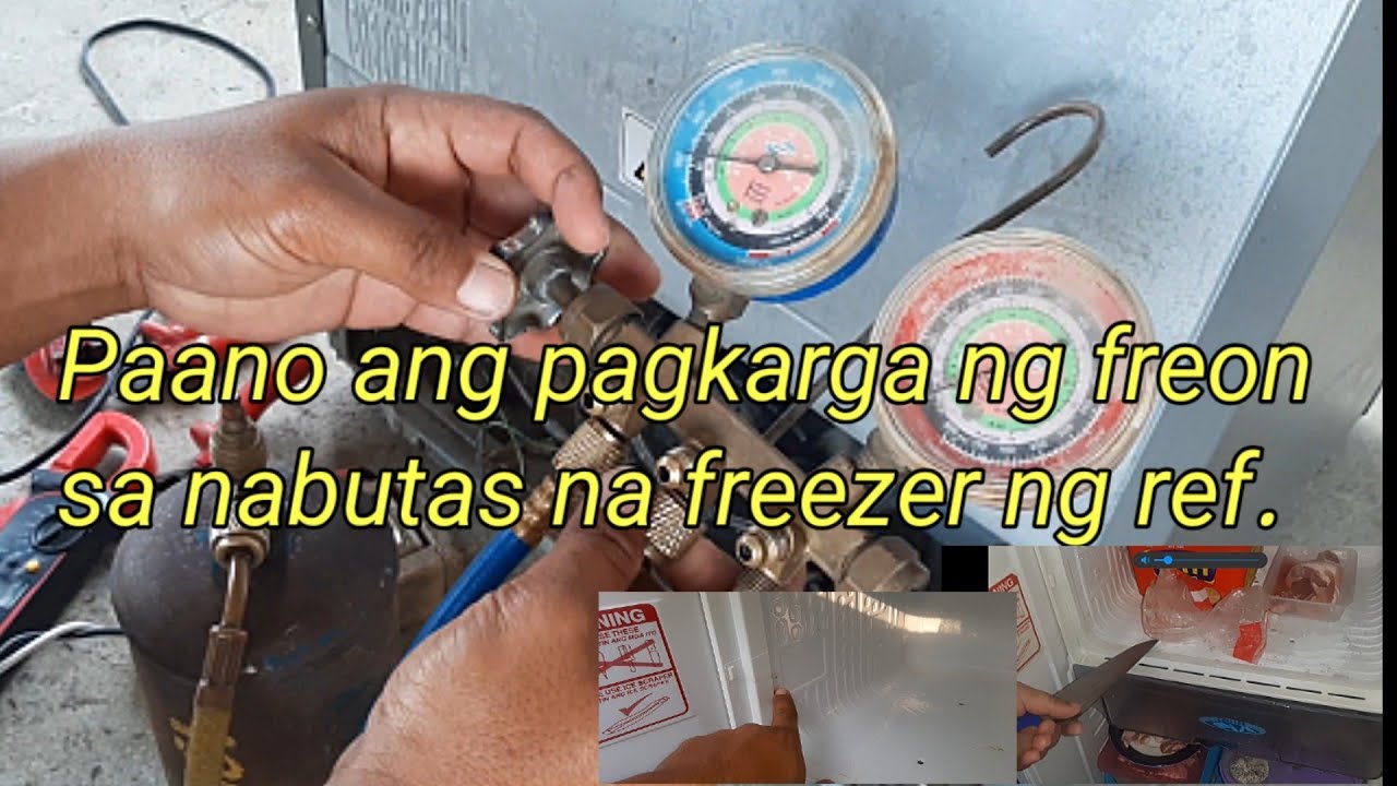 Paano magkarga ng freon sa nasundot na freezer ng ref. Refrigerant recharging