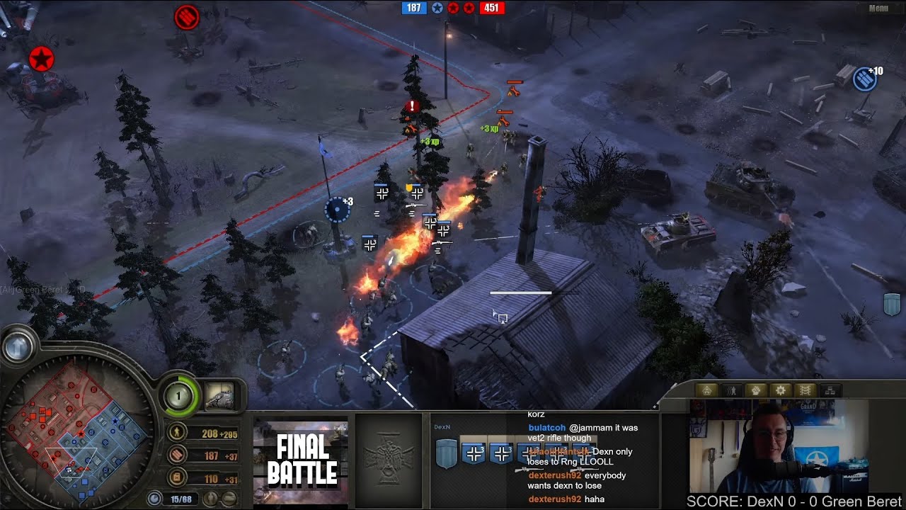 CoH1 Final Battle R1: DexN vs. Green Beret Bo3 - awesome underdog series