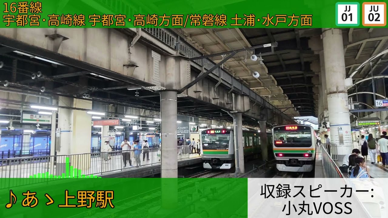 JR上野駅 発車メロディ(在来線)