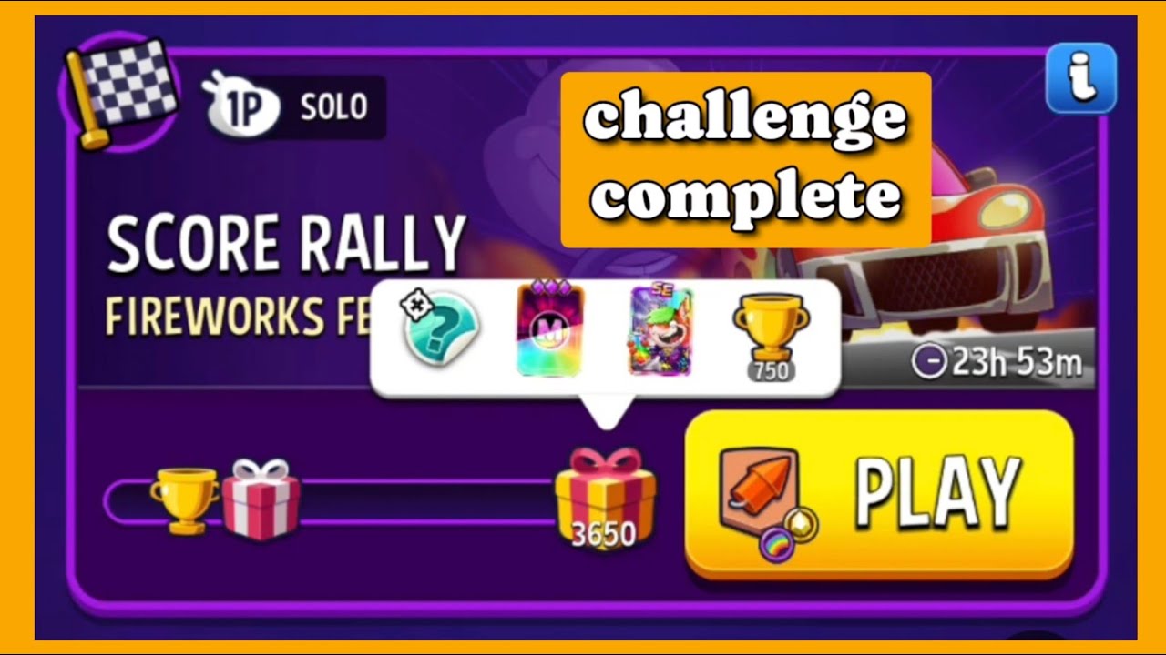 Fireworks festival solo challenge|3650 points|score rally|match masters