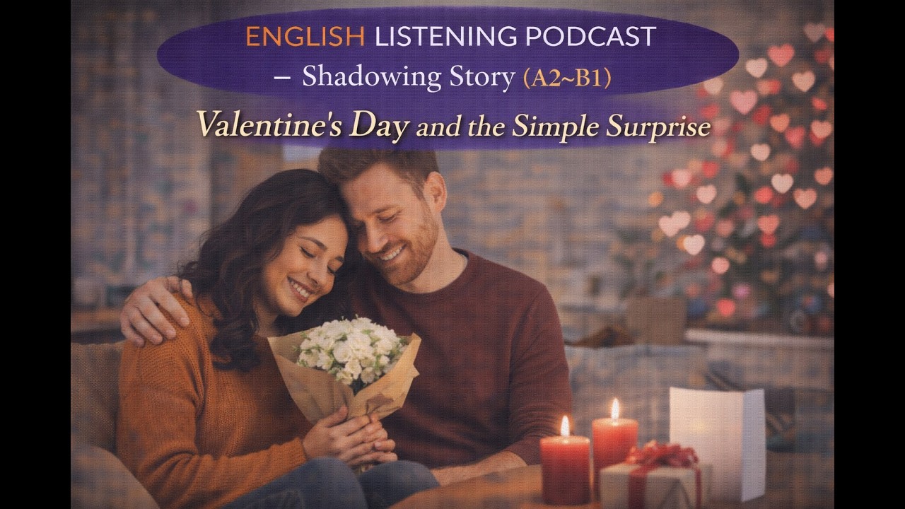 Learn English with Shadowing | Valentine’s Day Story (A2–B1)