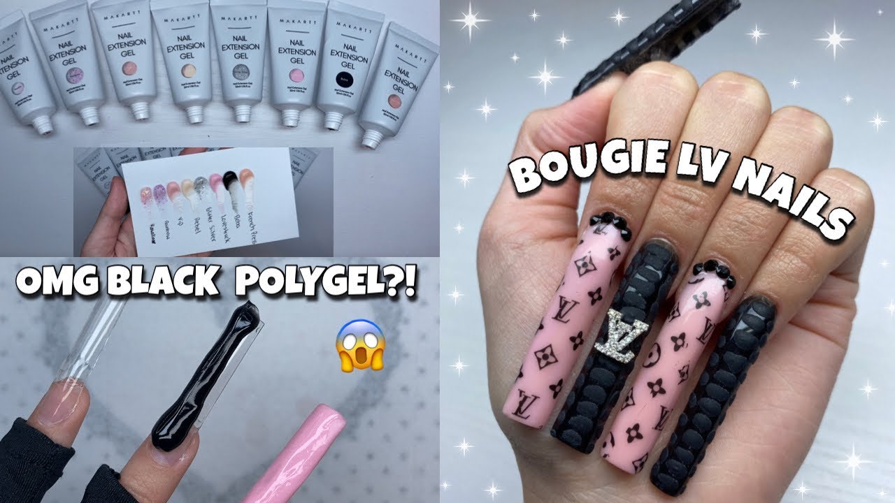 НАБОР MAKARTT «ИЗ ЛЮБВИ К ПОЛИГЕЛЮ» | ЧЕРНЫЙ ПОЛИГЕЛЬ?! НОГТИ BOUGIE LOUIS VUITTON | УРОКИ НОГТЕЙ