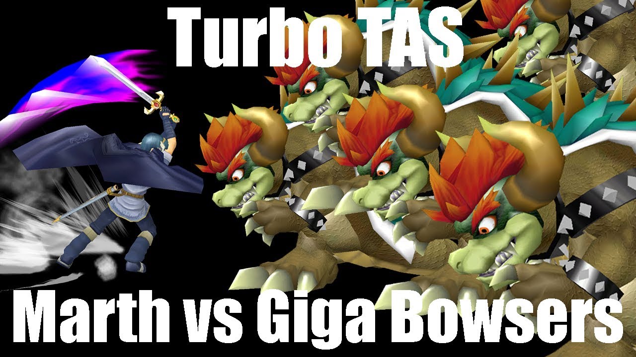 Turbo TAS: Marth vs 5 Giga Bowsers