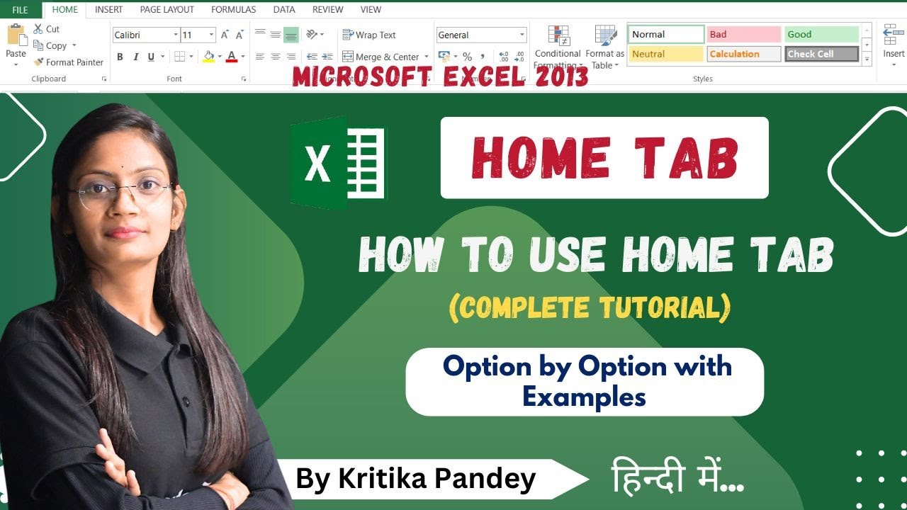 MS Excel Lecture-7 | Home Tab Complete Tutorial in One Shot | Fully Explained | ComputerTechAcademy