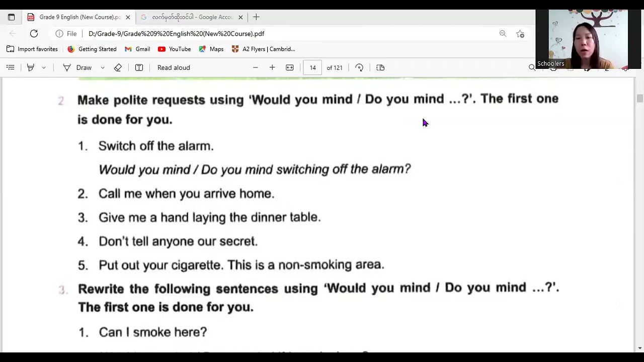 Grade-9(သင်ရိုးသစ်)Unit-1(Lesson-3)သိသလောက်လေး မျှဝေပေးထားပါတယ်။