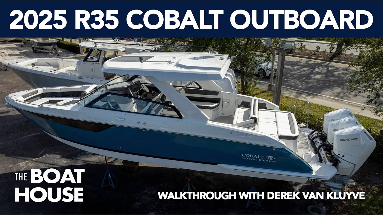 2025 Cobalt R35 Outboard Walkthrough | Luxury and Performance with Derek Van Kluve