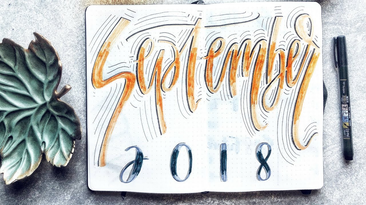 Plan With Me September 2018 | Bullet Journal Setup | Big & Bold Lettering