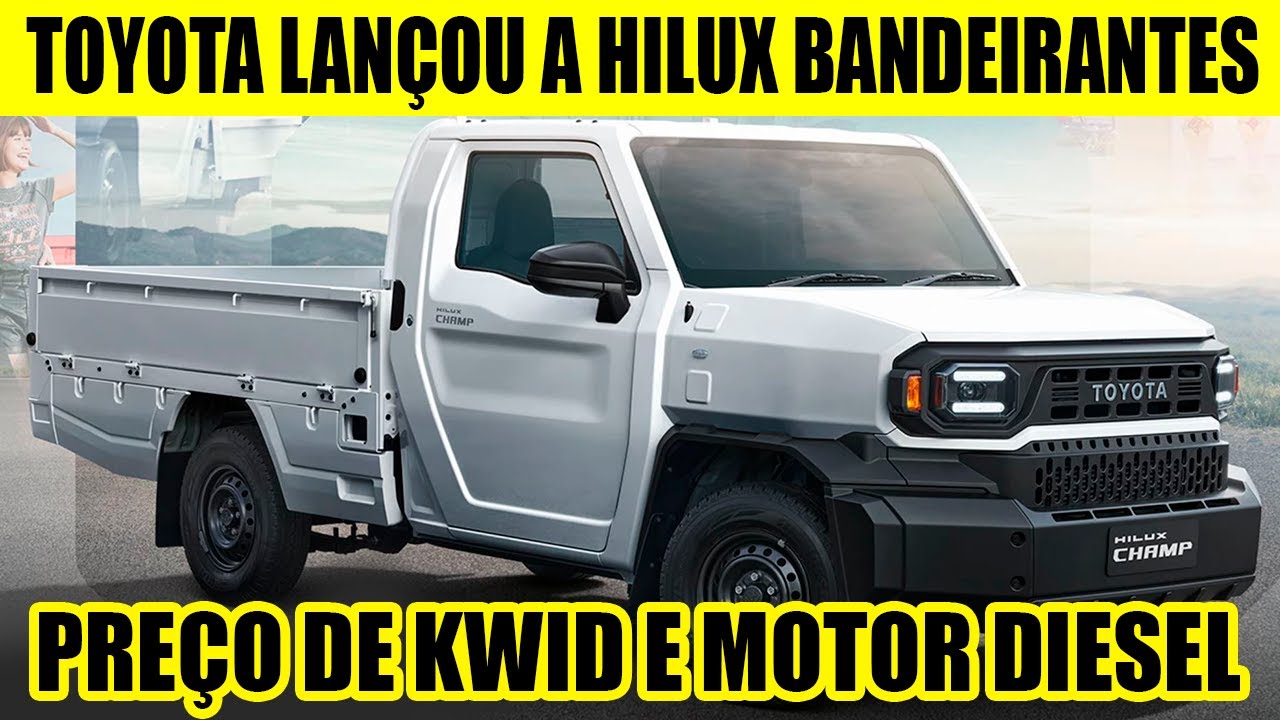 TOYOTA LANÇOU A HILUX CHAMP COM MOTOR DIESEL E CAMBIO AUTOMÁTICO DE HILUX