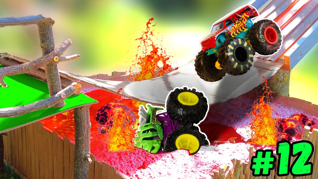 Competition #12: CHAMPIONSHIP '25 Hot Wheels MONSTER TRUCK Racing in the Pool Race Floor is Lava Mud