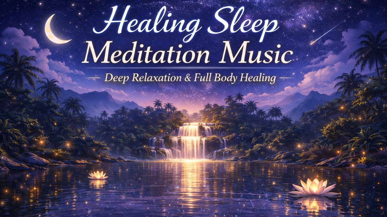 Healing Sleep Meditation Music 🌙 Deep Relaxation, Stress Relief & Full Body Healing