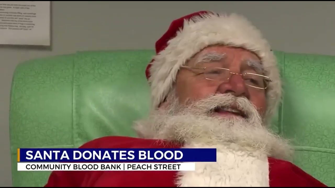 Santa Visits the Community Blood Bank