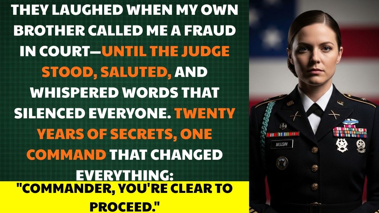 They Called Me a Fraud in Court — Until the Judge Whispered, “Commander, You’re Clear to Proceed ”