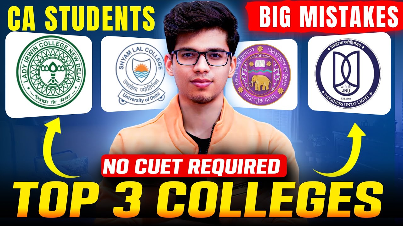 TOP 3 colleges after CLASS 12 COMMERCE (NO CUET❌) CA students HUGE mistake|BEST BBA college in INDIA
