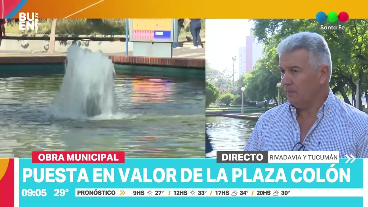 Avanzan las obras de puesta en valor en la Plaza Colón