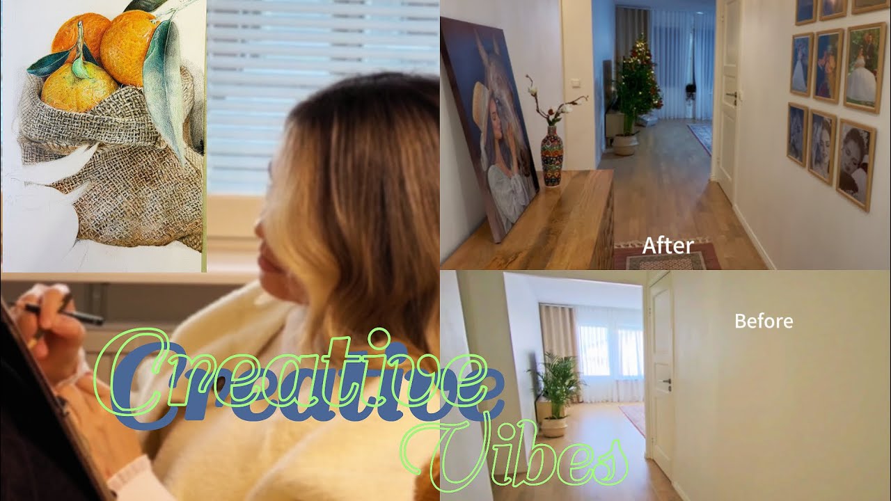 A Peaceful Morning to a Cozy Home Studio 🌾From Painting 🎨 to Decorating Memories 🖼️