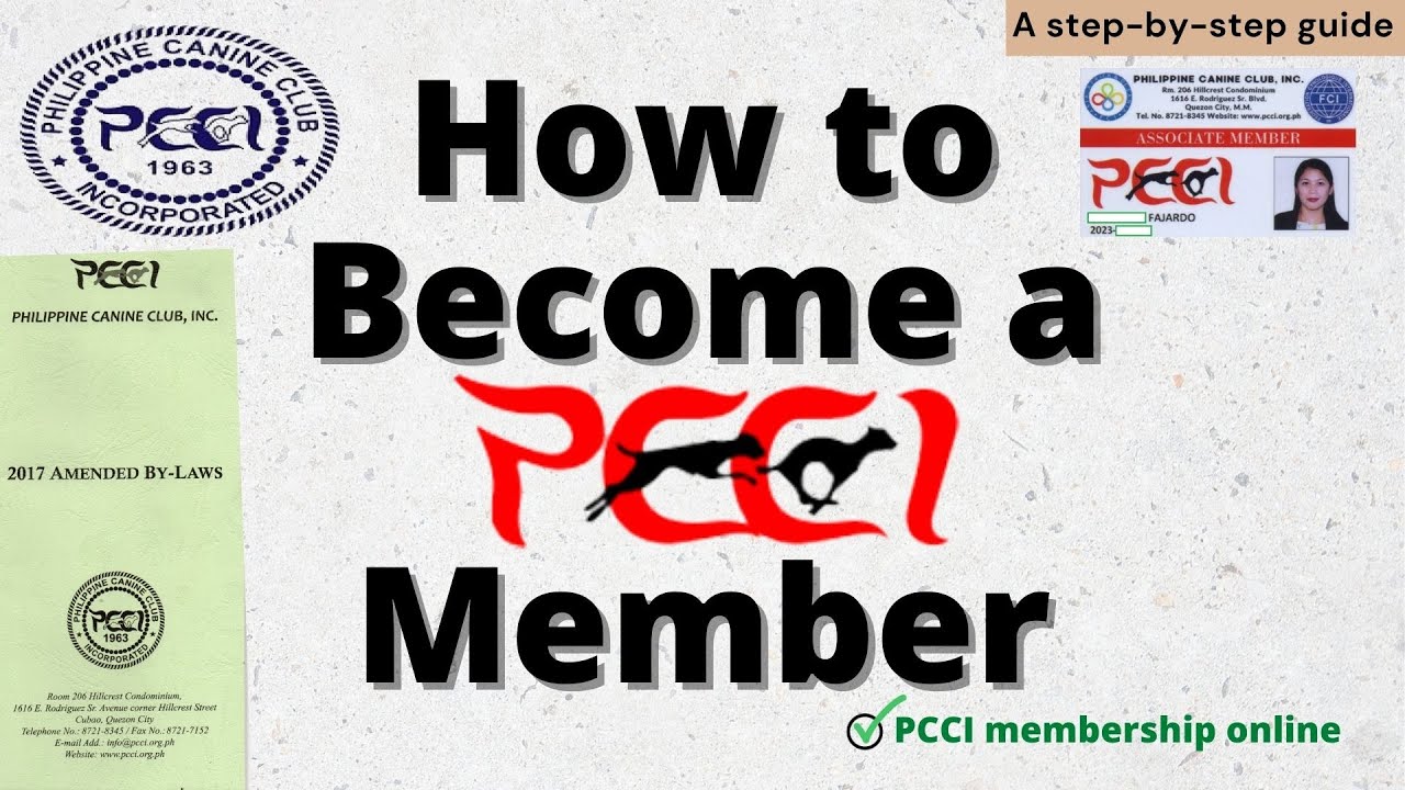 PCCI | How to Become a PCCI Member |How to apply PCCI membership Online | Philippine Canine Club Inc