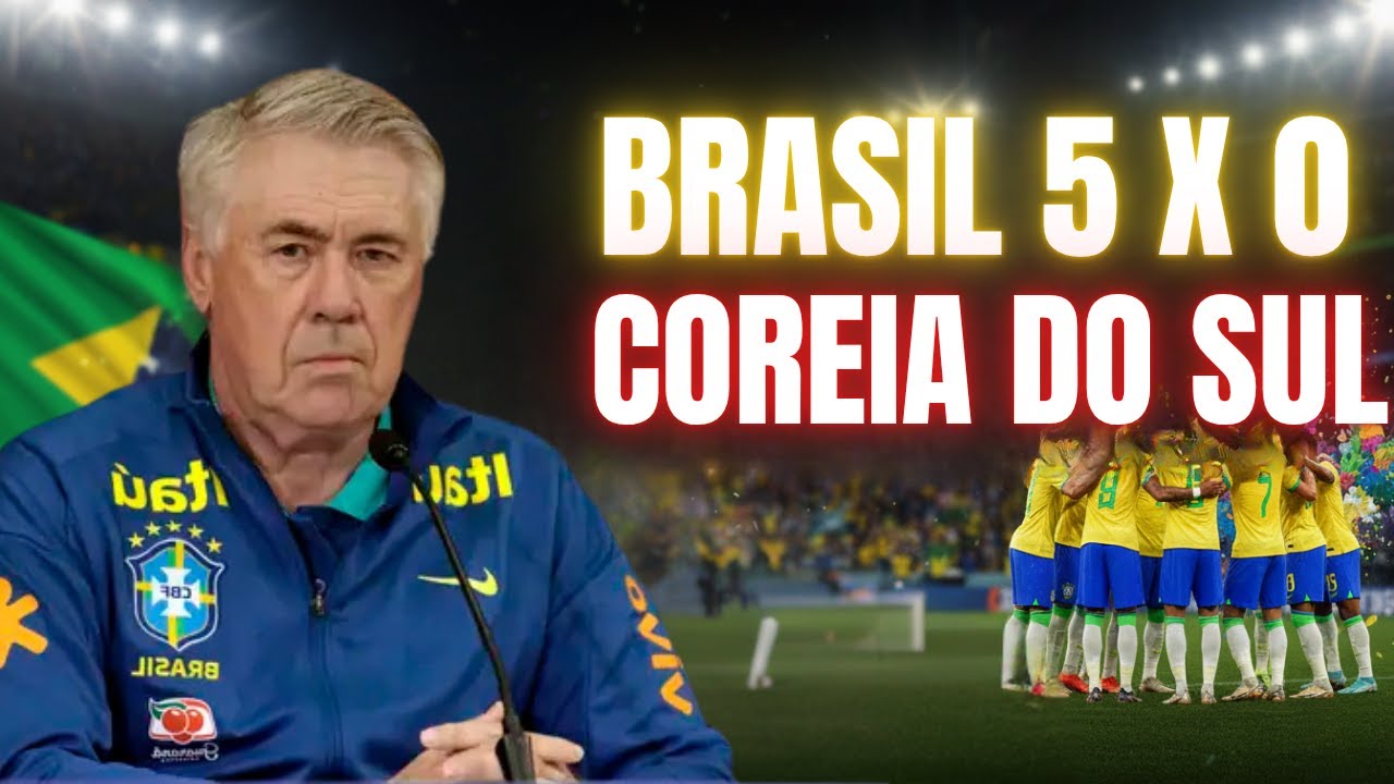 💥 SHOW DE BOLA! Seleção Humilha Coreia 5-0 com Vinicius Jr. e Rodrygo Brilhando ⚽🏆