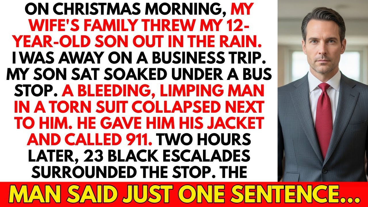 At Christmas, my wife's family threw my son out in rain whiel I was away on a business trip.