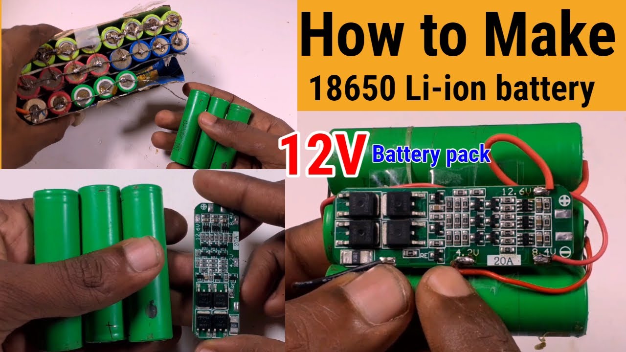 12v BMS connection | 3Cell 18650 Connection with 12v BMS Board | Protection Board
