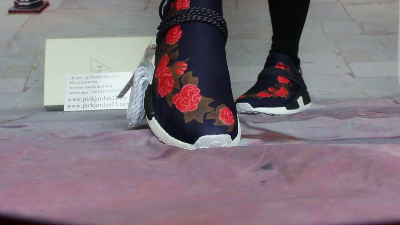 Adidas Human Race NMD Bape  Rose Custom made On Feet Show