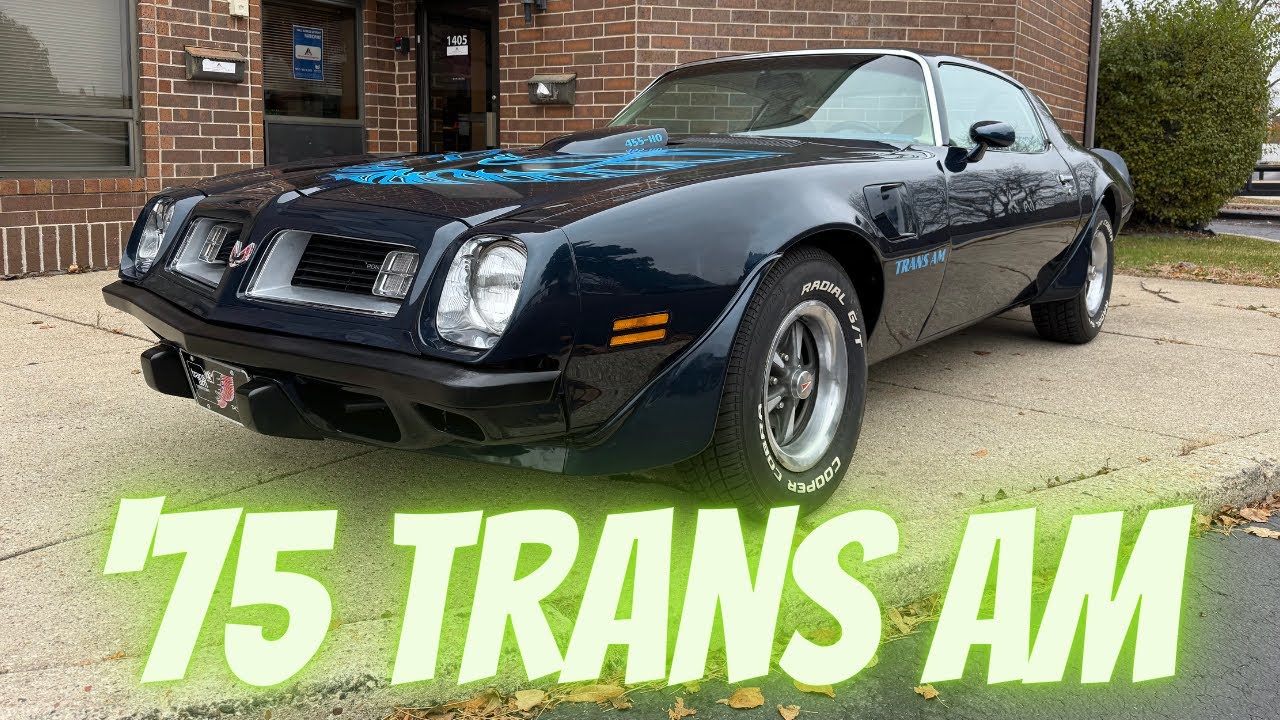 Pontiac Trans Am 1975 года выпуска - двигатель 455 HO - 4-ступенчатая коробка передач - 1 из 857 ...