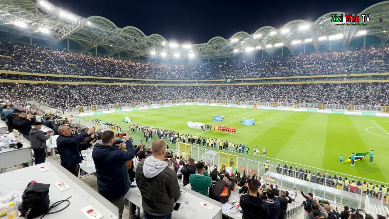 Hymne Nationale Alg&eacute;rien Qassaman Au Stade De Tizi-Ouzou Lors Du Match Alg&eacute;rie Face Au Mozambique &hellip;