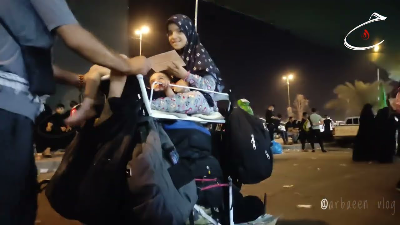 arbaeen walking in night :15 days walking to karbala