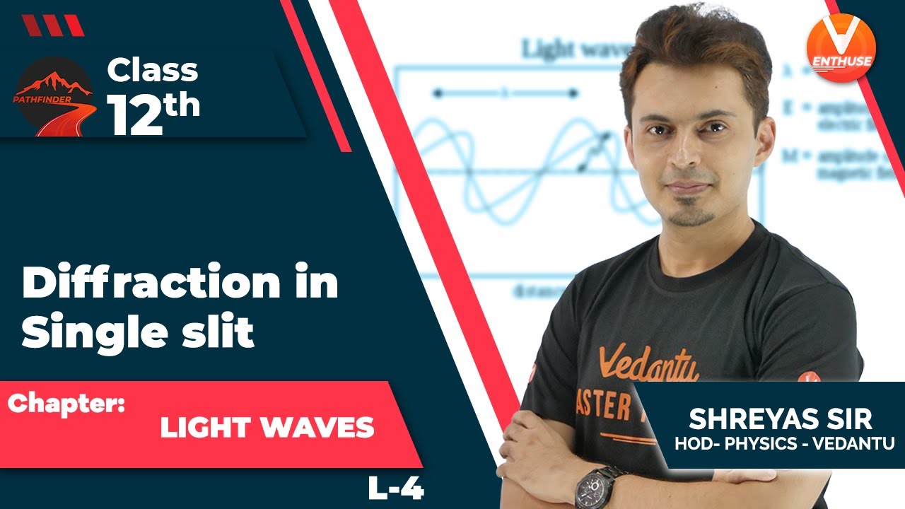 Light Waves Class 12 L- 4 | Diffraction in Single Slit | JEE 2022 | Vedantu JEE Enthuse English