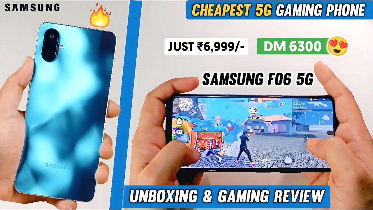 SAMSUNG F06 5G GAMING TEST FF⚡ SAMSUNG F06 5G FREE FIRE TEST- BETTER THAN VIVO T4 LITE 5G FREE FIRE 