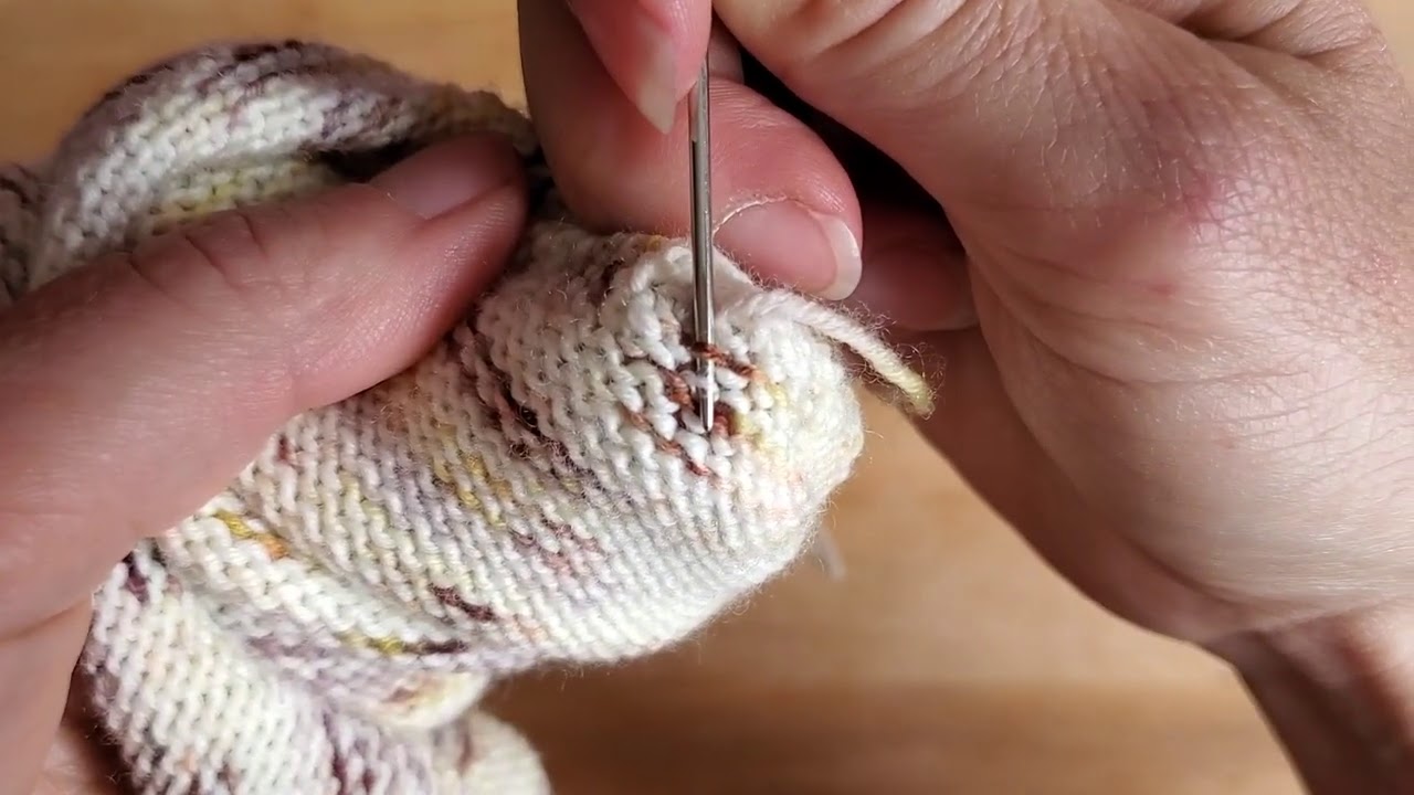 Rentrer les fils sur du jersey - Tutoriel Tricot