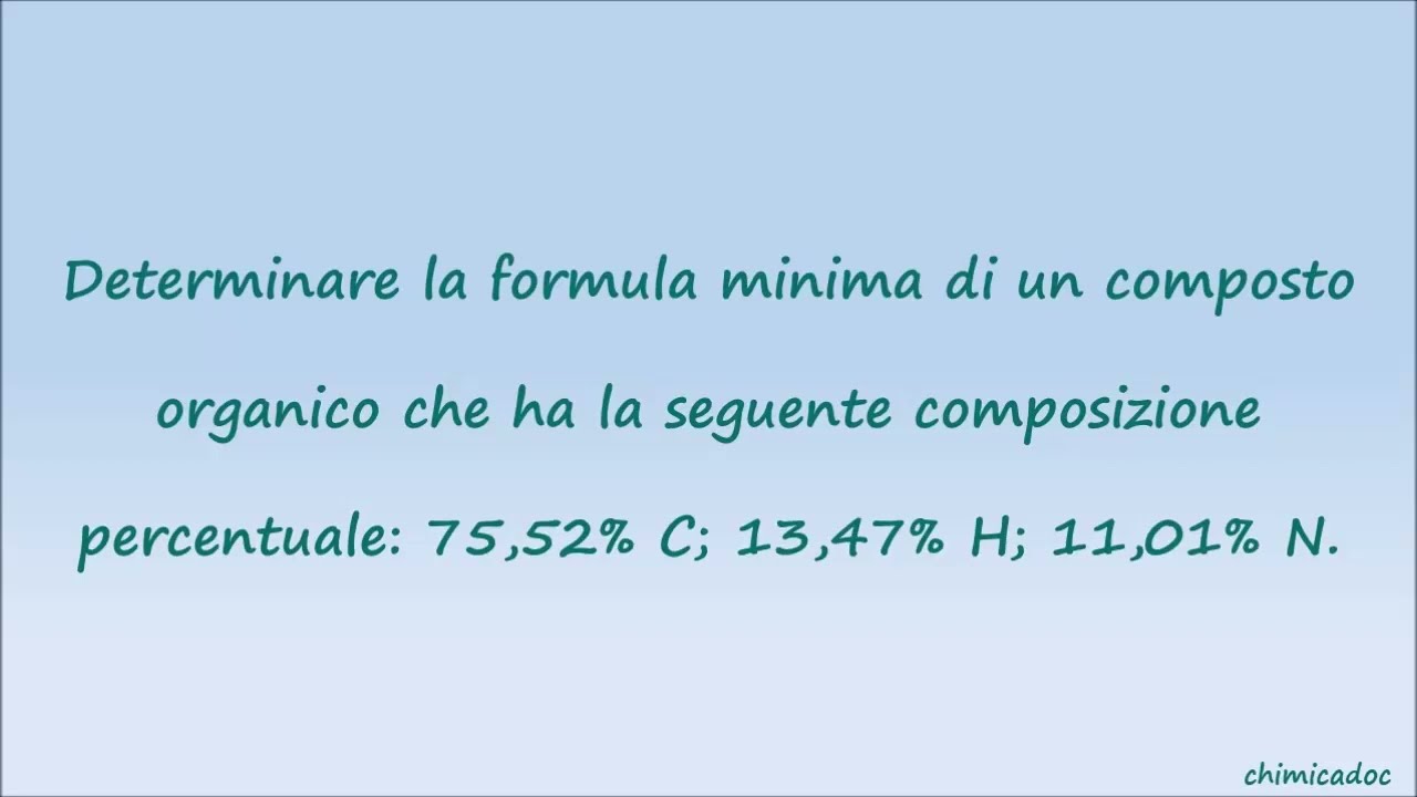 Formula minima da percentuali
