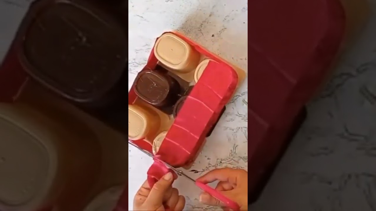 The recyclage des pots de yaourt