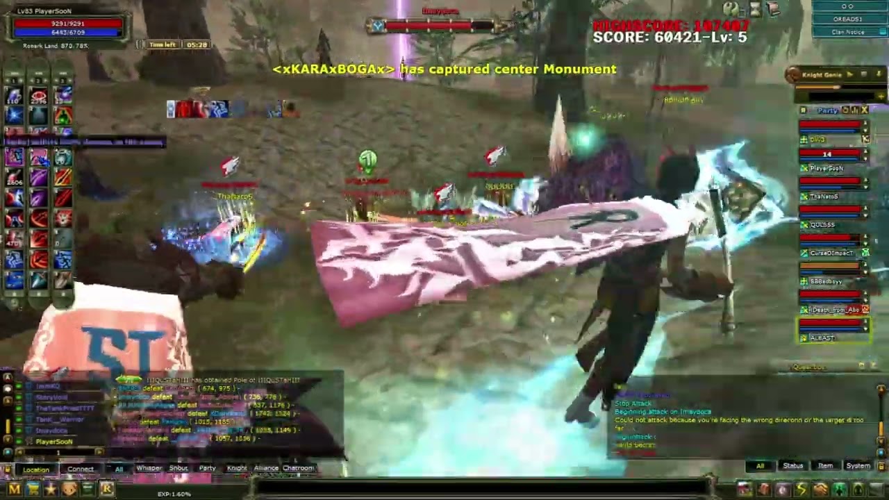 Oreads Asas PK ( PARTY 11) PlayerSooN ( RuthLesSKillerS ) #knightonline