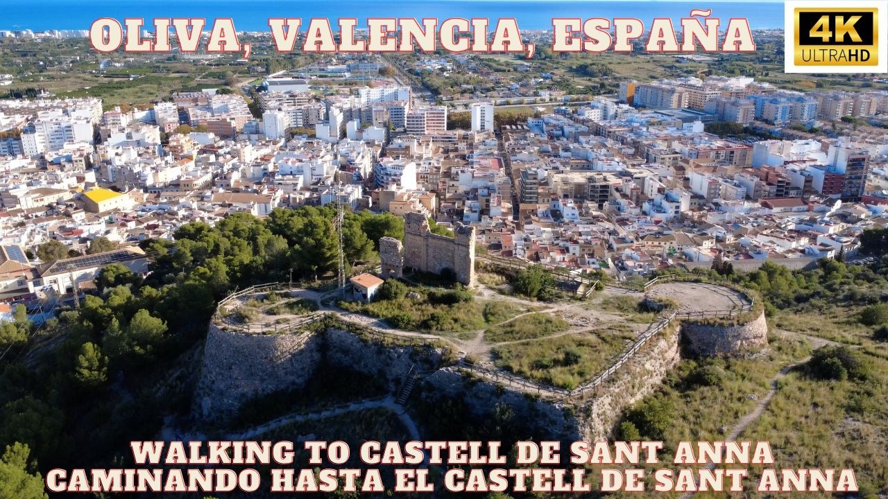 From Oliva Old Town to Castell de Santa Anna | Scenic Walk & Drone Views 4K