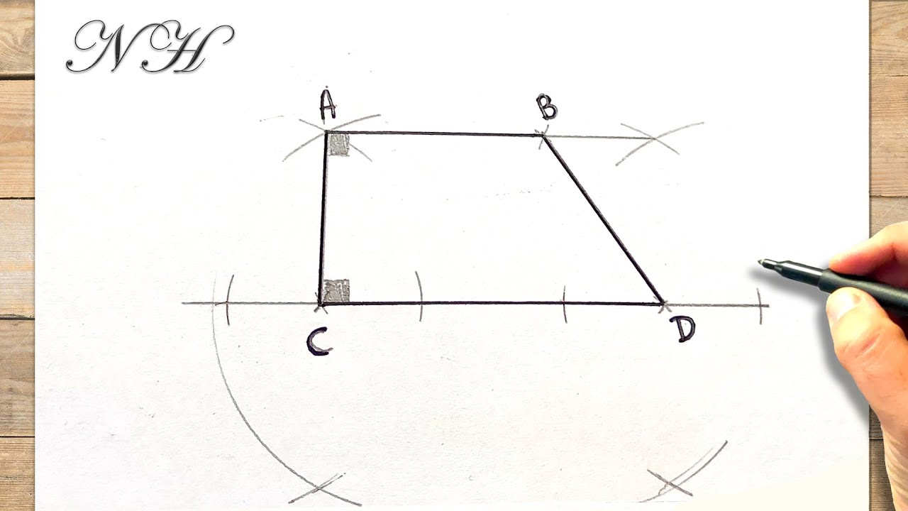 Comment tracer un trapèze rectangle facilement étape par étape
