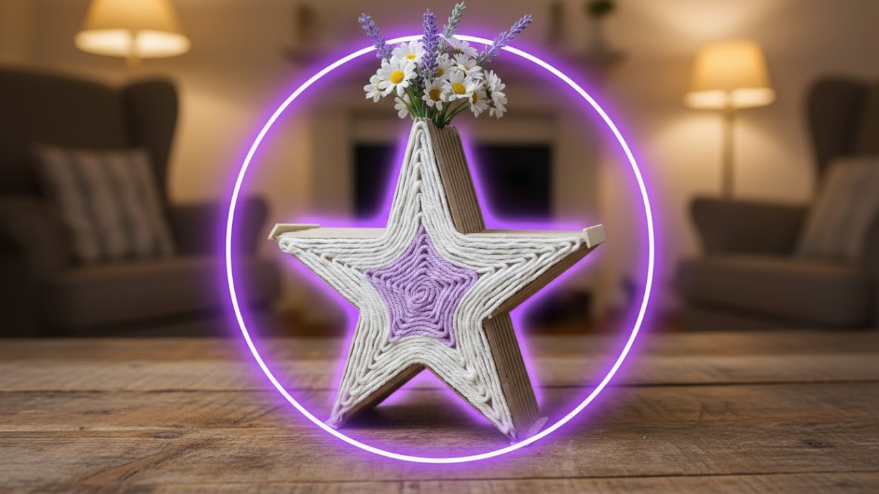 Looks Like $100 Decor! 💸 DIY Luxury Star Vase from Cardboard | Crafty Cardboard