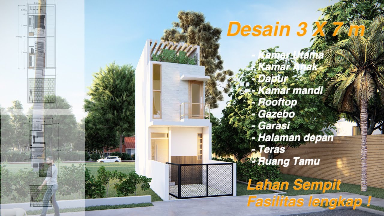 Tiny House 3X7 m Fasilitas Lengkap ( Hemat Lahan Maksimalkan Ruang )