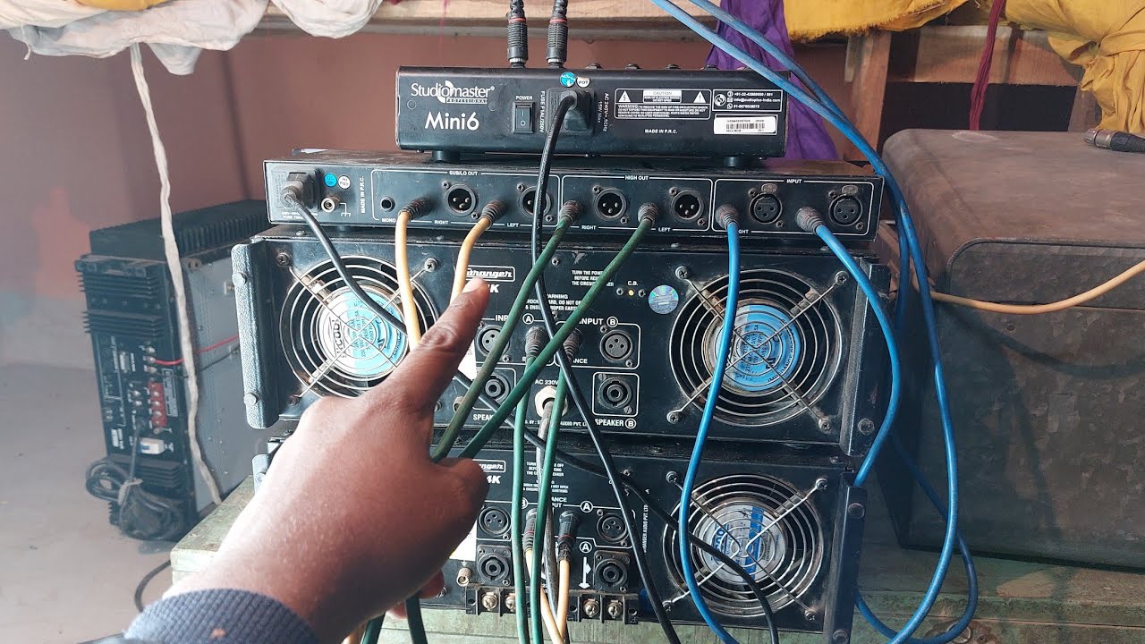 How to connect mixer to amplifier and crossover | how to connected crossover to Amplifier