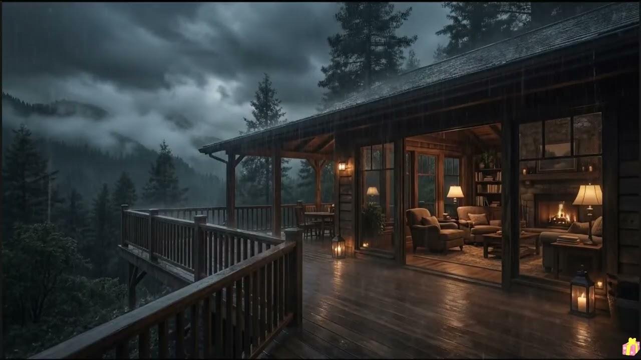 Calm Rain Surrounding the Forest Cabin 🌧 | Deep Sleep Rain Ambience